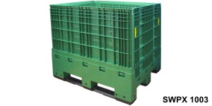 Perforated folding plastic pallet containers 1200x1000x800, 1200x1000x970